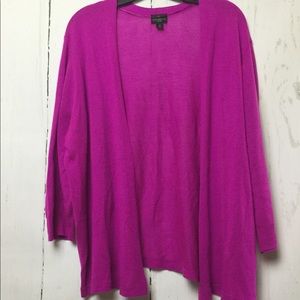 Raspberry open front cardigan